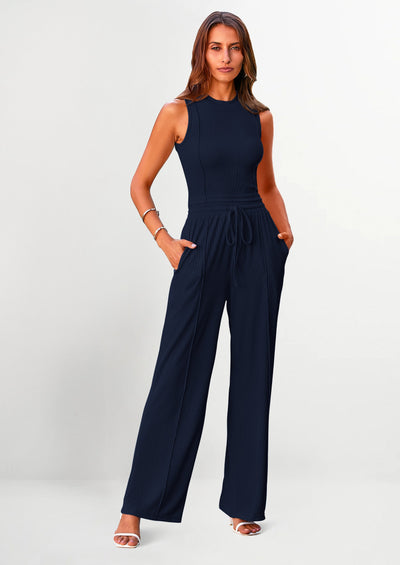 Osonn Women's Summer 2 Piece Loungewear Set Cropped Tank Top Wide Leg Sweatpants Tracksuit Casual Outfits