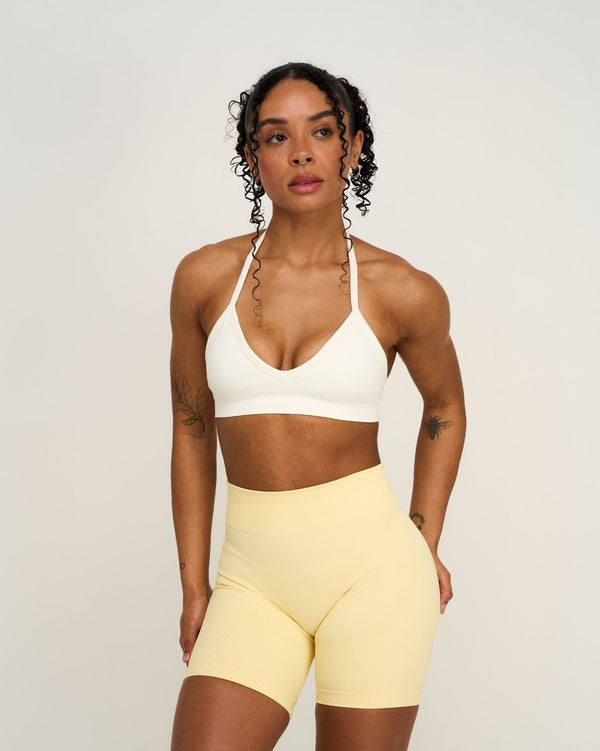 Elevate™ Sculpting Seamless Adjustable Halter Bra | Cream