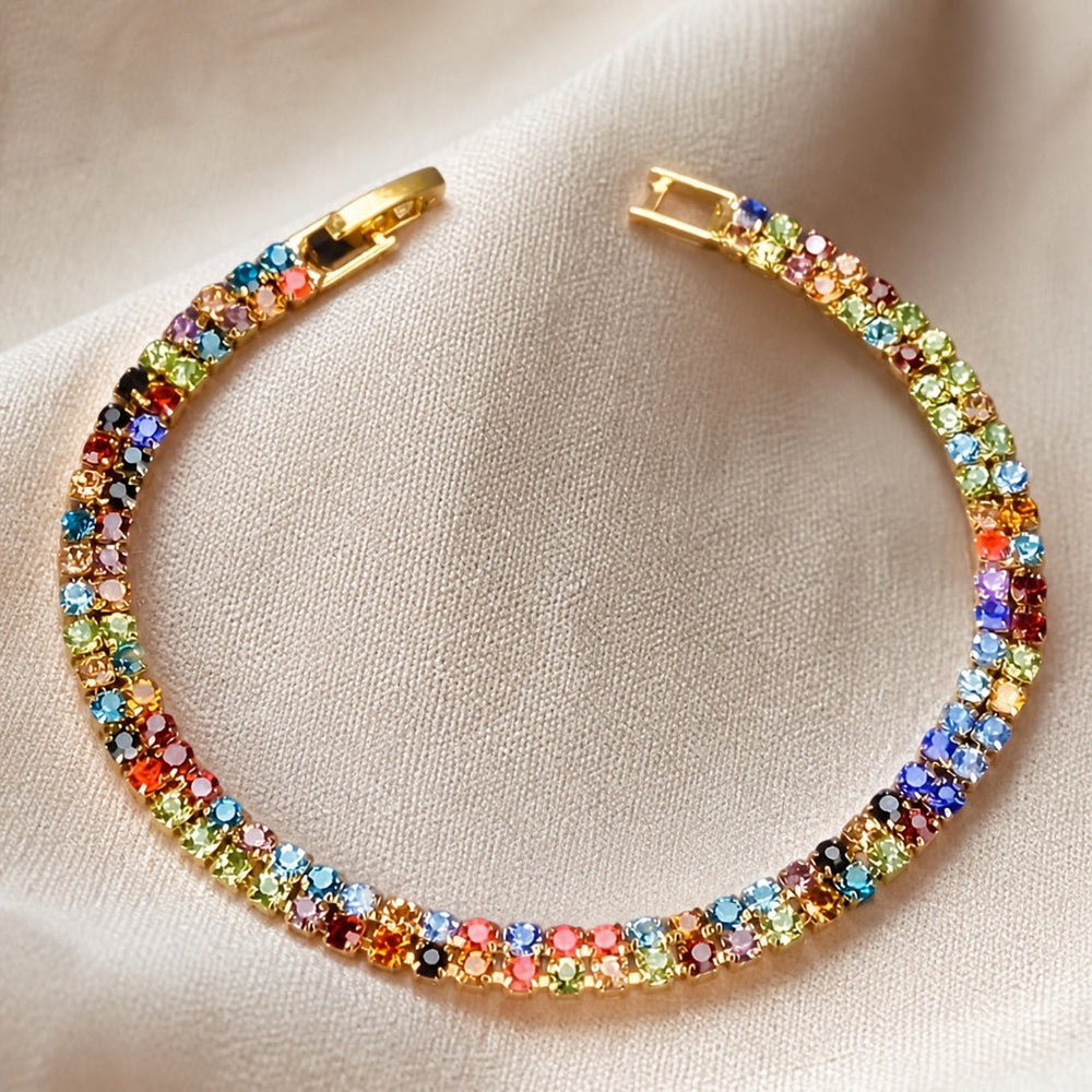 Exquisite Dual Rhinestone Bracelet — image 1