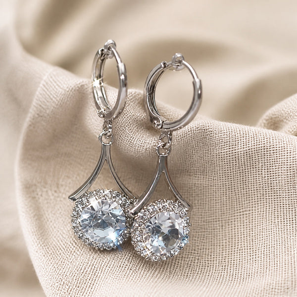 Refined Zirconia Pendant Earrings — image 1
