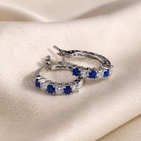 Minimalist Inlaid Zirconia Earrings — image 1