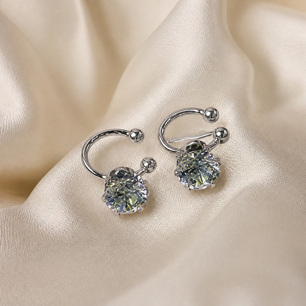 Luxe Shimmering Zirconia Hoop Earrings — image 1