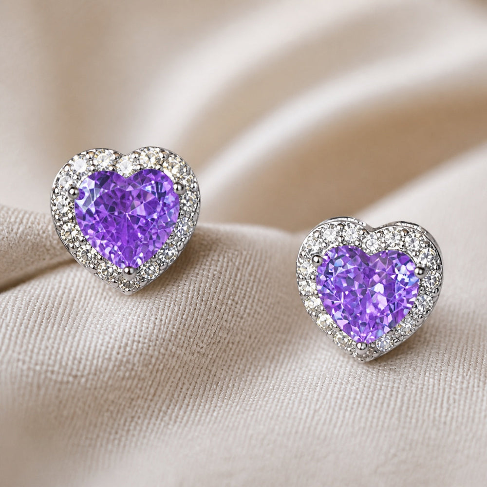 Delicate Zirconia Heart Earrings — image 2