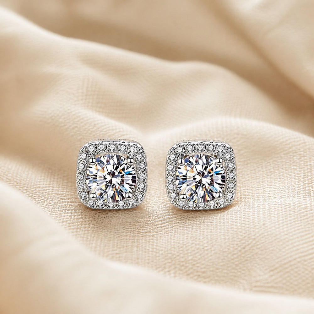Minimalist Zirconia Square Earrings — image 2
