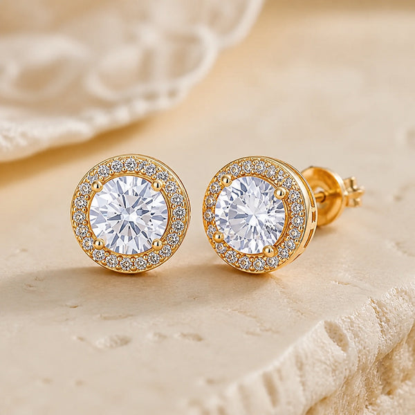 Minimalist Zirconia Round Earrings — image 1