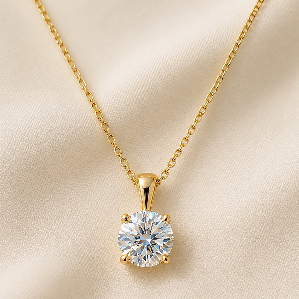 Shimmering Solitaire Drop Necklace — image 1
