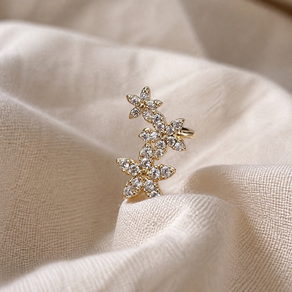 Floral Design Clip Earrings — image 1