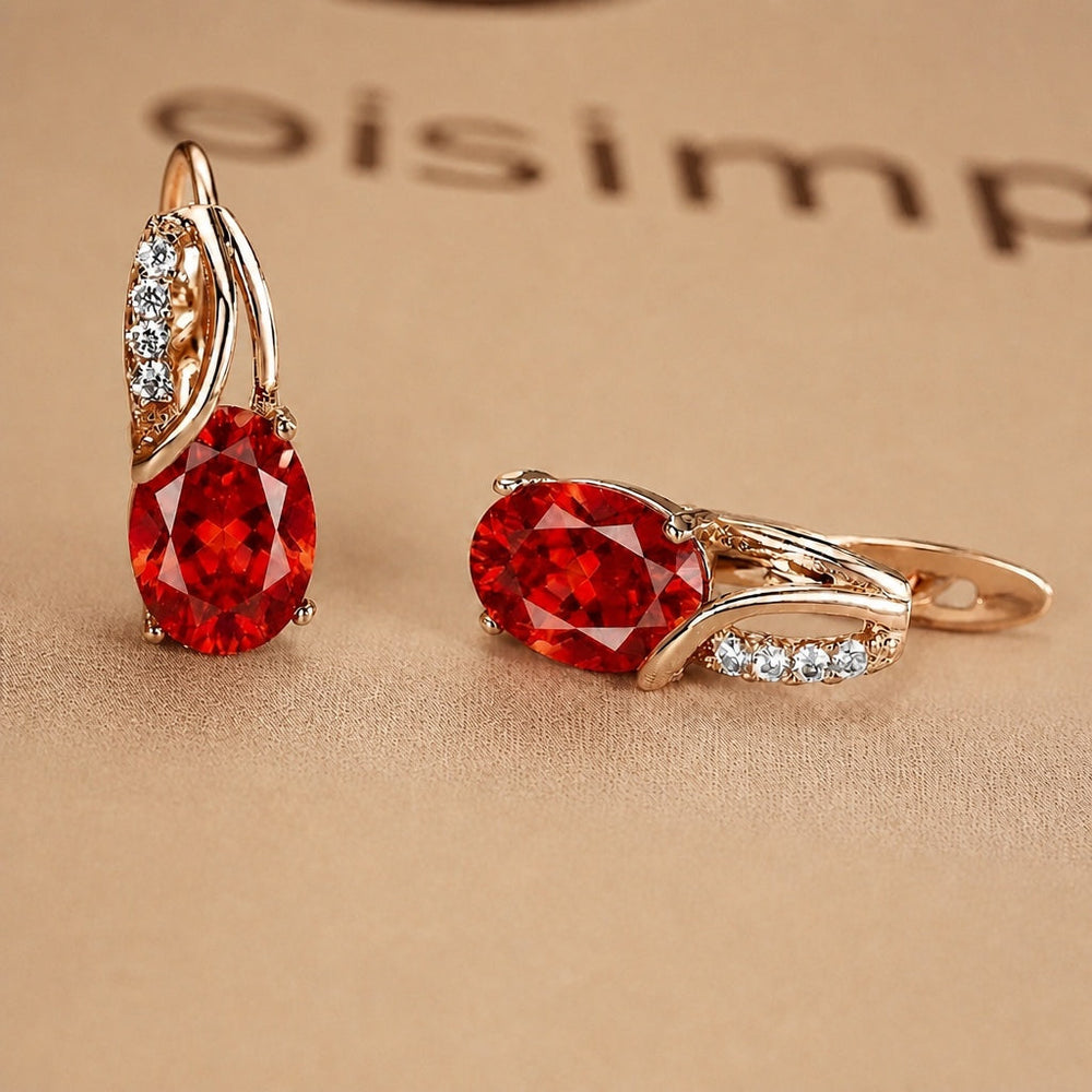Veressa Ruberine Crystal Earrings — image 2