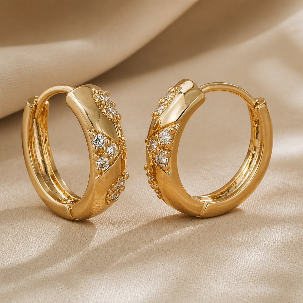 Golden Sparks Hoop Earrings — image 1