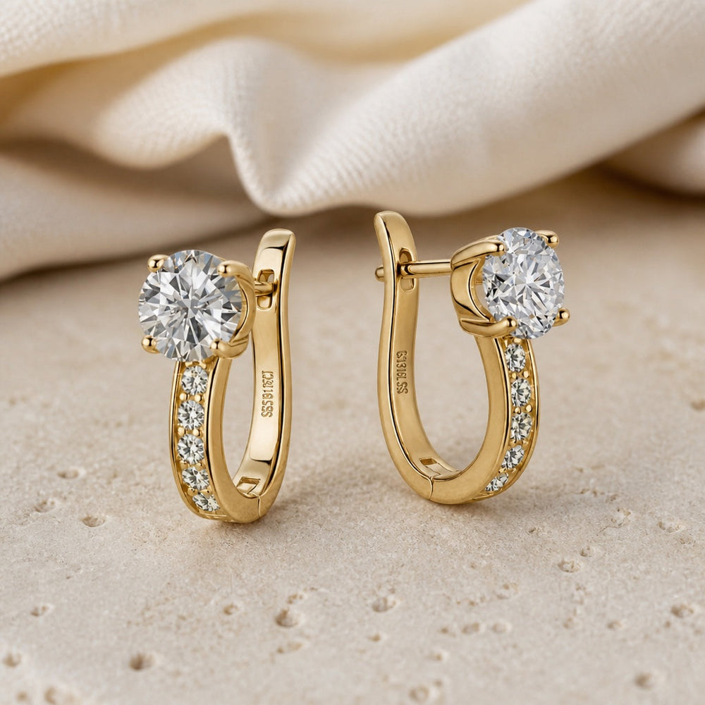 Huggie Vintage Gold Earrings — image 1