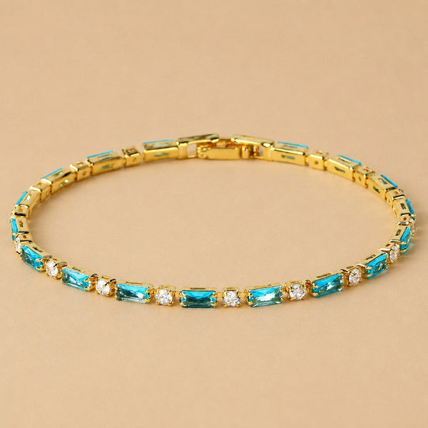Turquoise Crystal Tennis Bracelet — image 1