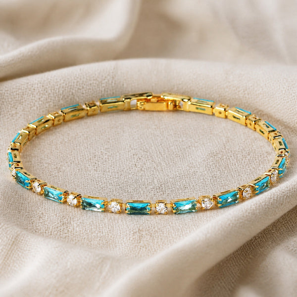 Gold Natural Turquoise Bracelet — image 1