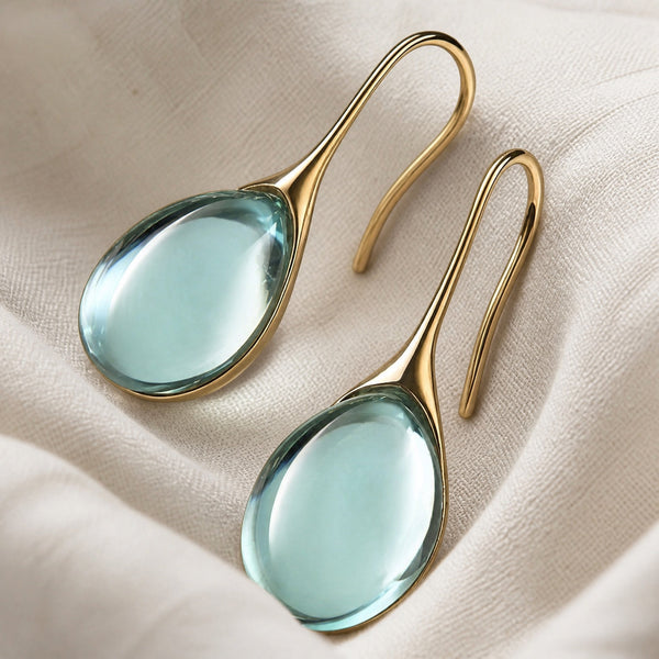 Crystal Drop Gold Silver Earrings — image 1