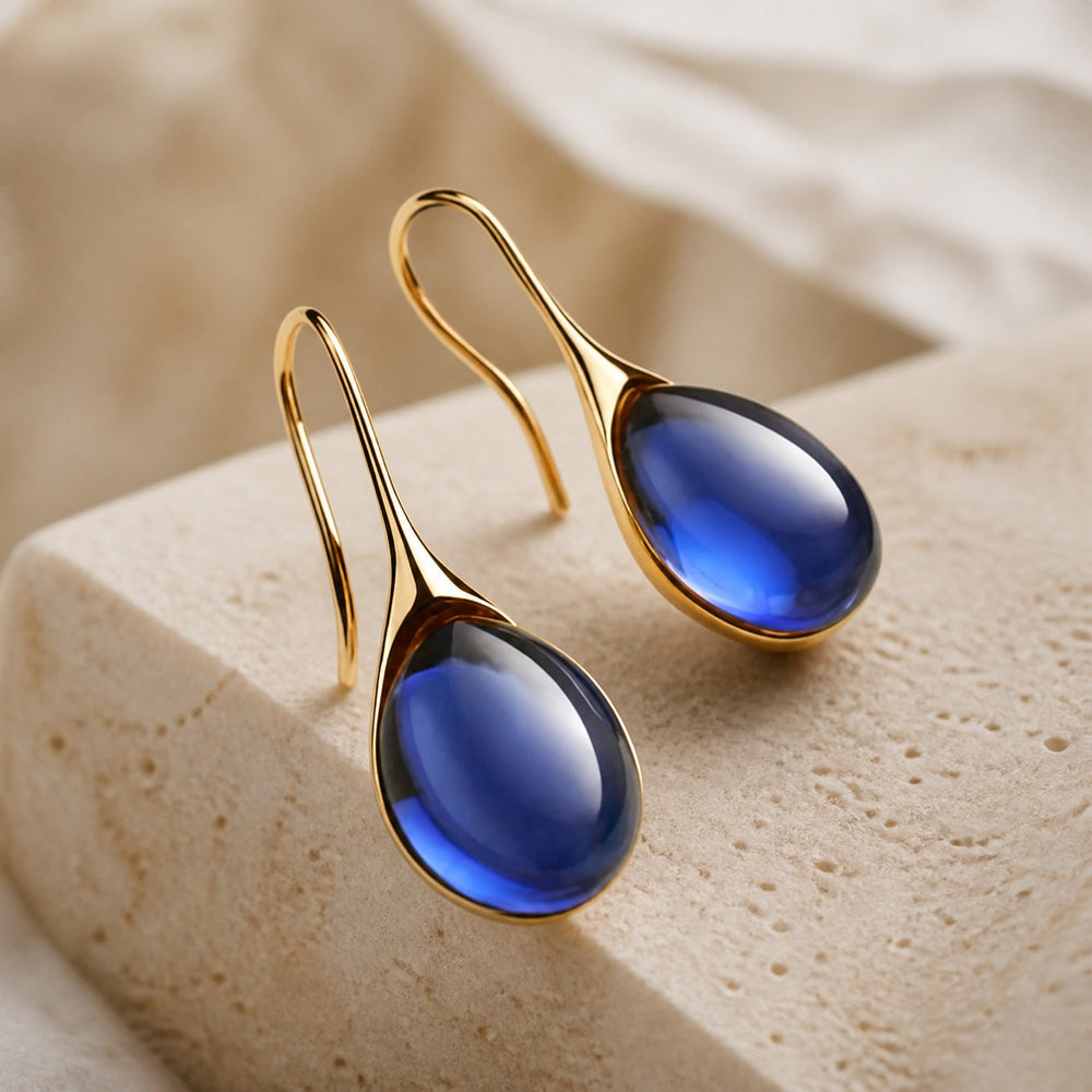 Crystal Drop Gold Silver Earrings — image 3