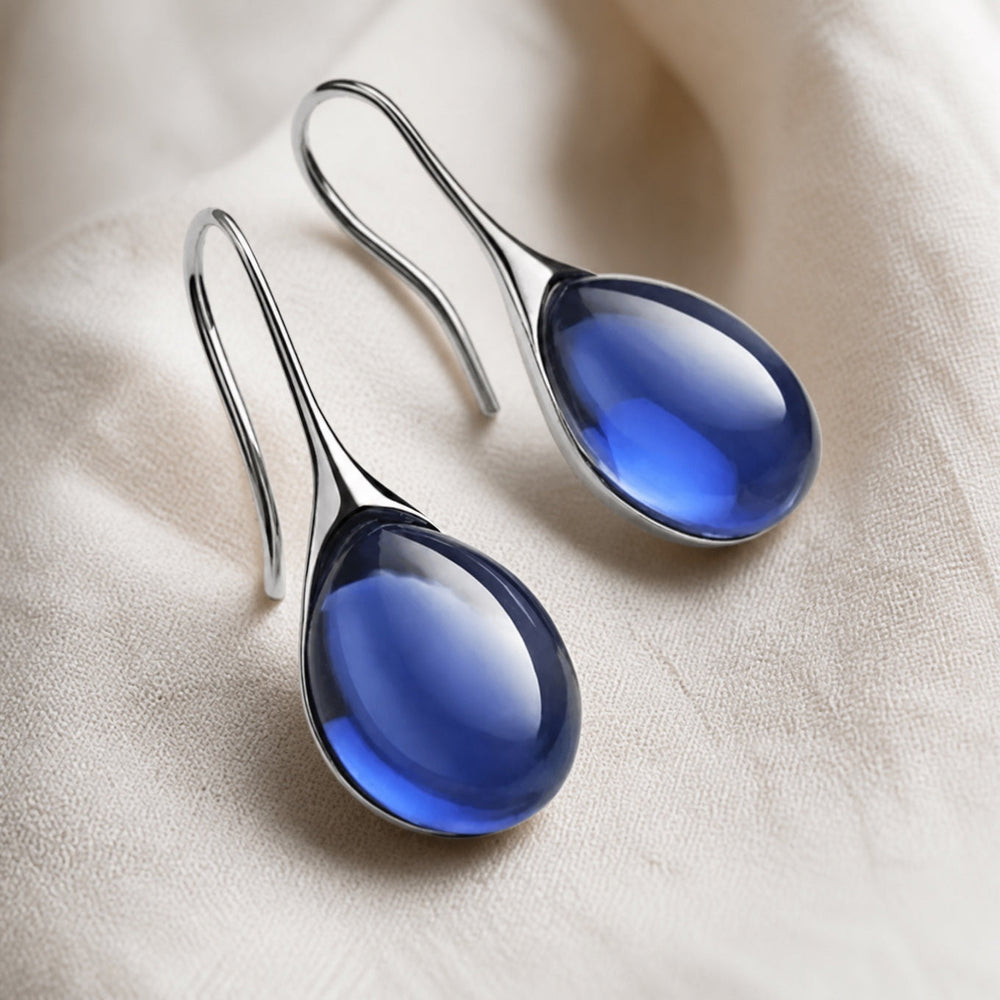 Crystal Drop Gold Silver Earrings — image 4