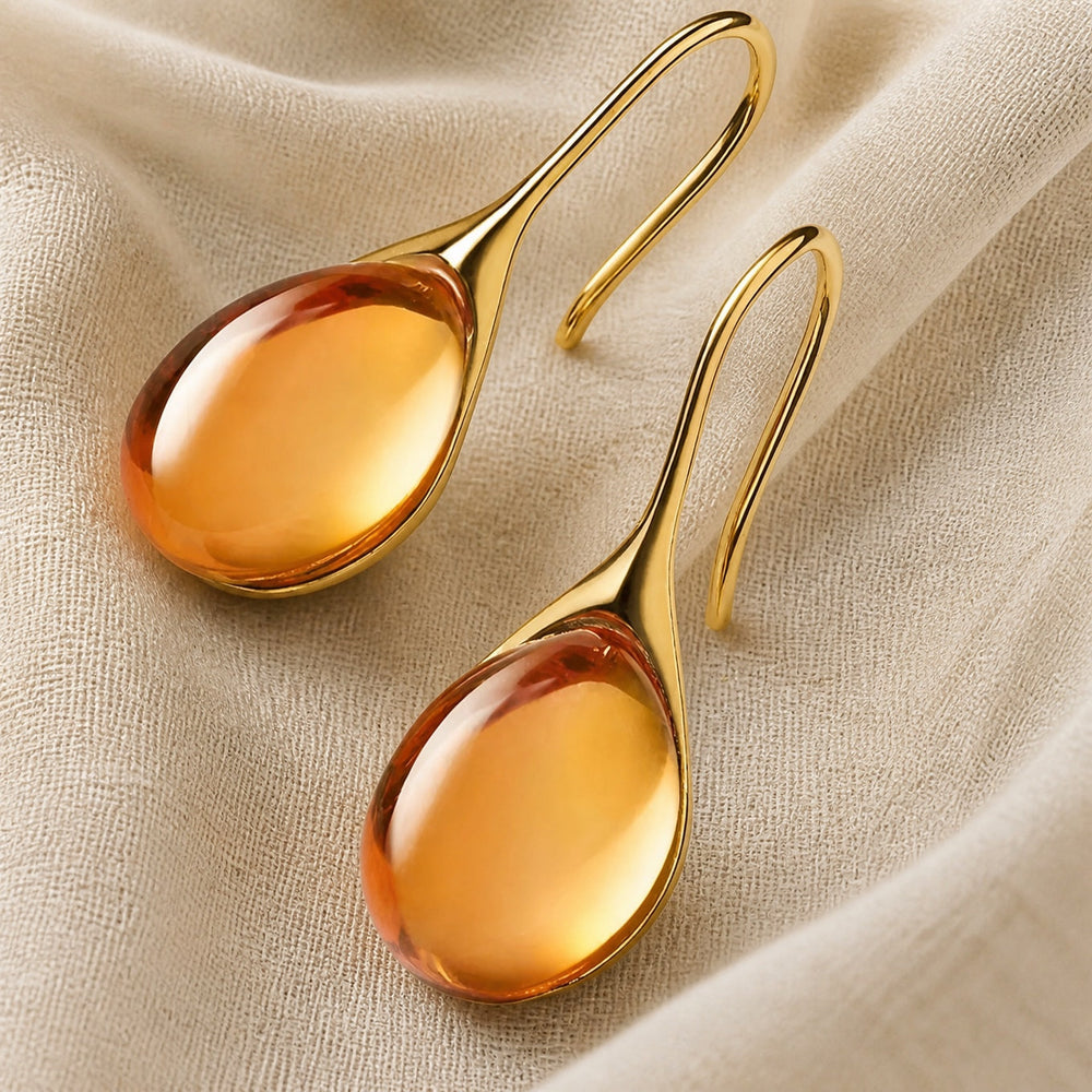 Crystal Drop Gold Silver Earrings — image 6