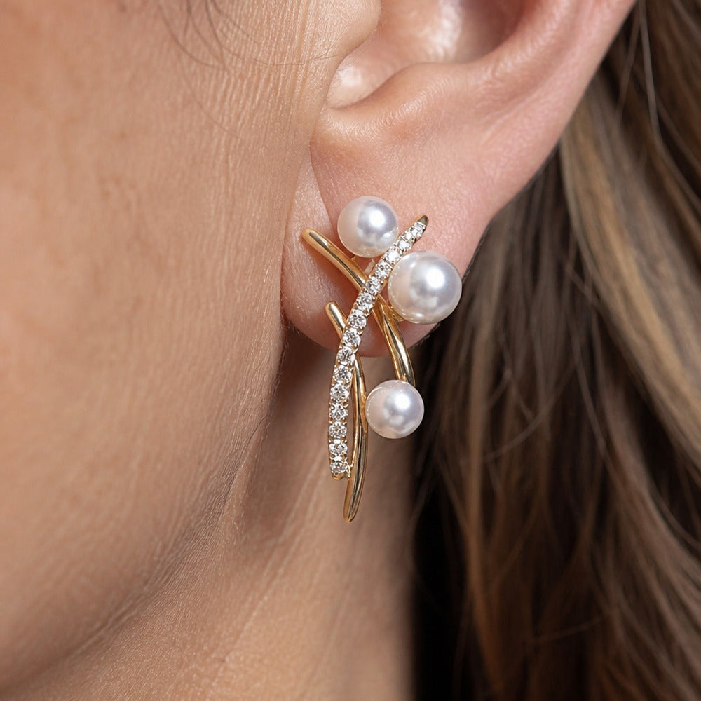 Pearl Grandeur Drop Earrings — image 1