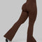 Elevate™ Sculpting Mid V-Waist Scrunch Flare | Bourbon Brown