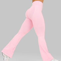 Elevate™ Sculpting Mid V-Waist Scrunch Flare | Candy Pink