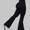 Elevate™ Sculpting Mid V-Waist Scrunch Flare | Night Black