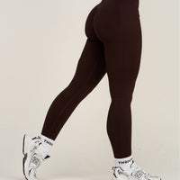 Elevate™ Sculpting Mid Waist Scrunch Leggings | Coffee
