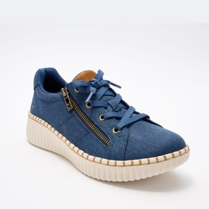 Zip Stride Canvas Sneakers – Lace-Free. Zipper-Easy.