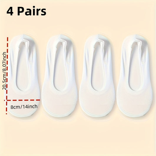 Ultra-Breathable No-Show Socks (4-Pack)