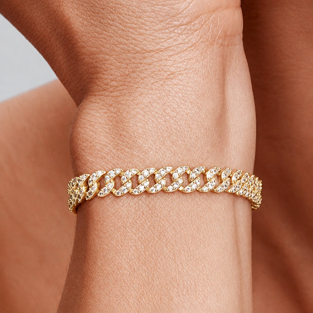 Pave Cuban White Gold Bracelet — image 3