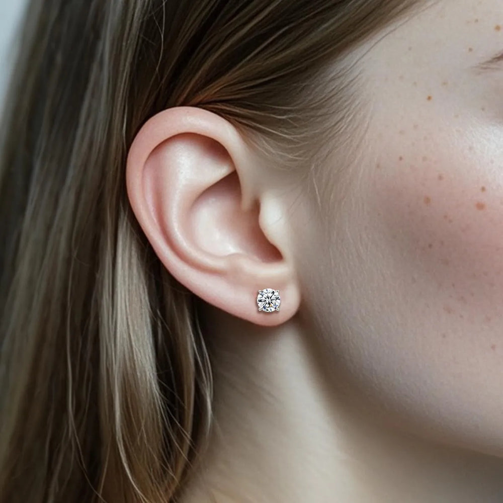 Classic Moissanite Stud Earrings — image 5