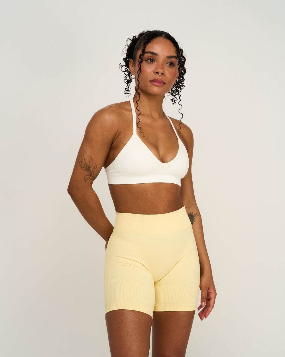 Elevate™ Sculpting Seamless Adjustable Halter Bra | Cream