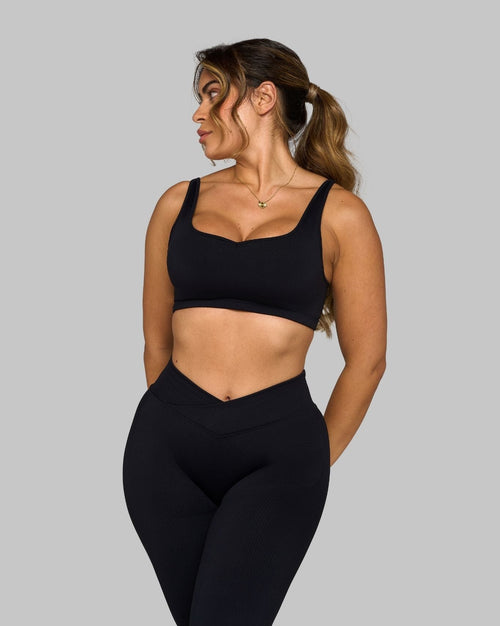 Elevate™ Sweetheart Impact Bra | Night Black