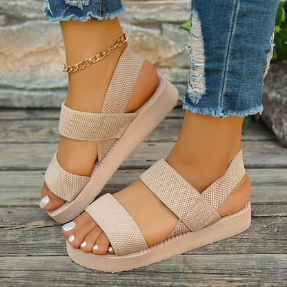 Stretch-Fit Woven Comfort Sandals
