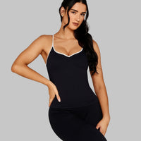 Outline Sweetheart Tanktop | Night Black