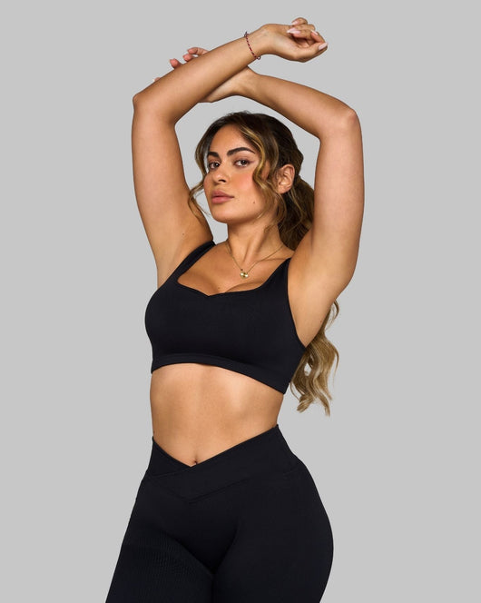Elevate™ Sweetheart Impact Bra | Night Black