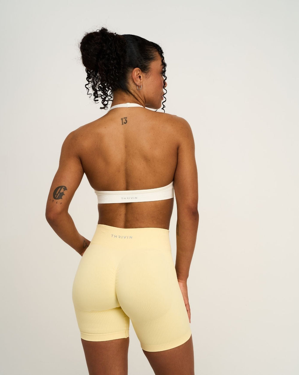 Elevate™ Sculpting Seamless Adjustable Halter Bra | Cream