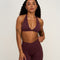 Elevate™ Sculpting Seamless V-Neck Halter Bra | Dark Mauve