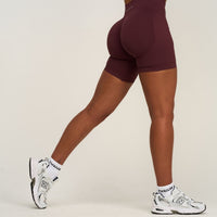Elevate™ Sculpting Mid Waist Scrunch Shorts | Dark Mauve