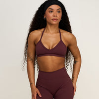 Elevate™ Sculpting Seamless Adjustable Halter Bra | Dark Mauve