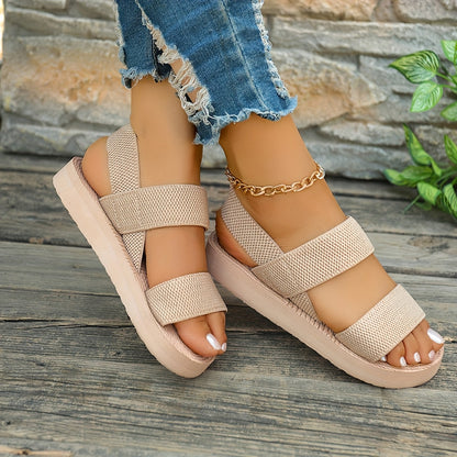 Stretch-Fit Woven Comfort Sandals