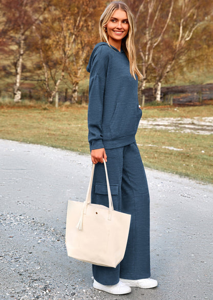 Osonn 2 Piece Sets For Women Fall Sweatsuits Outfits Lounge Matching Hoodie Set Travel Track Suits Winter Clothes