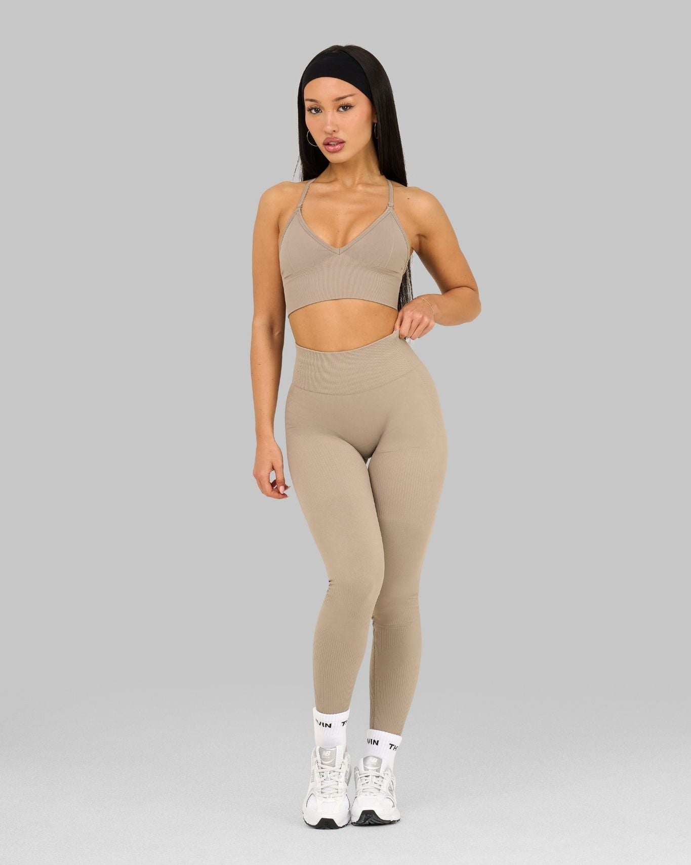 Elevate™ Sculpting High Waist Scrunch Leggings | Latte