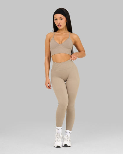 Elevate™ Sculpting High Waist Scrunch Leggings | Latte