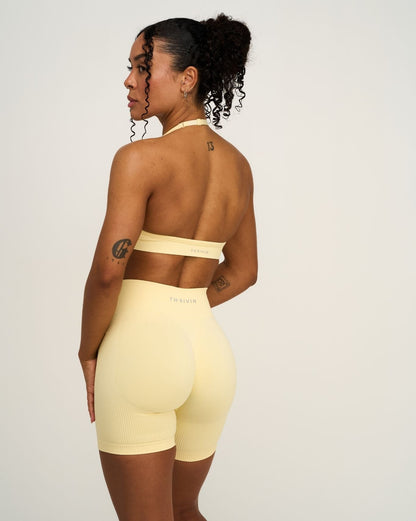 Elevate™ Sculpting Mid Waist Scrunch Shorts | Golden Butter