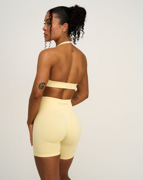 Elevate™ Sculpting Mid Waist Scrunch Shorts | Golden Butter