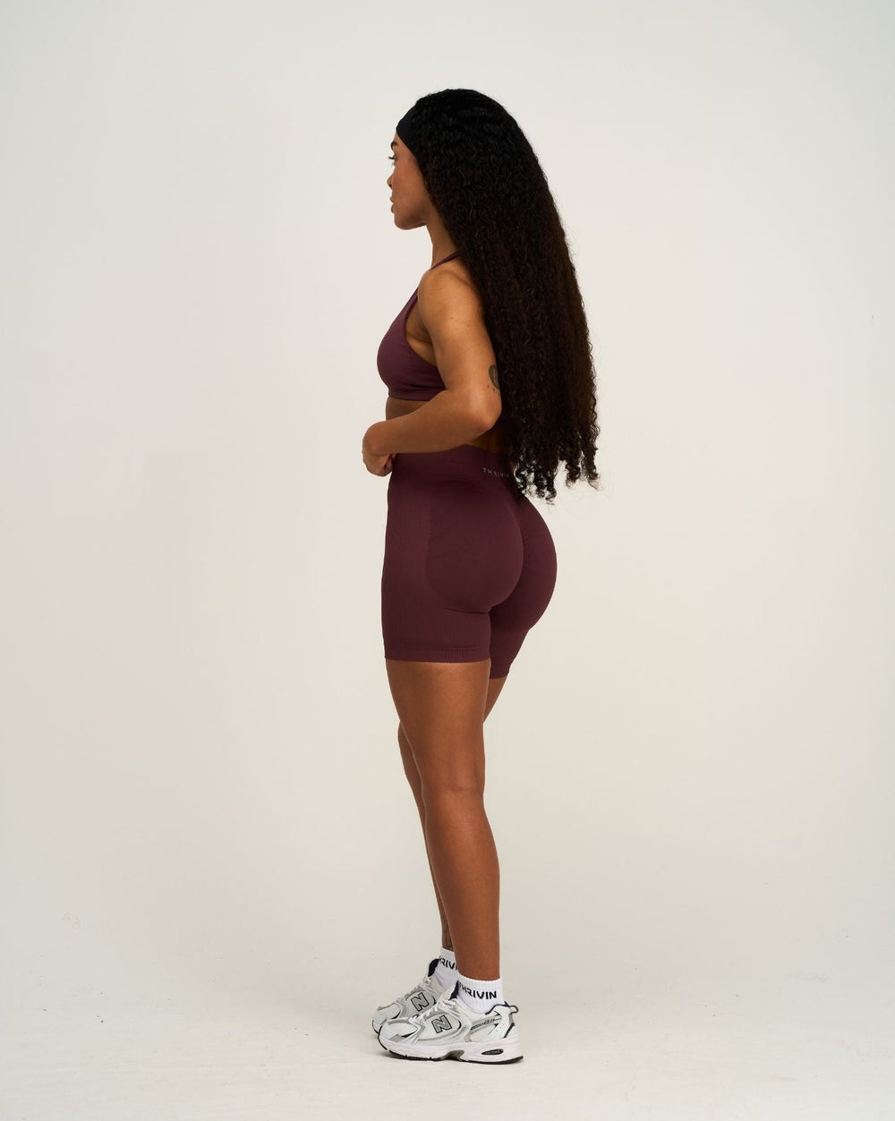 Elevate™ Sculpting Mid Waist Scrunch Shorts | Dark Mauve