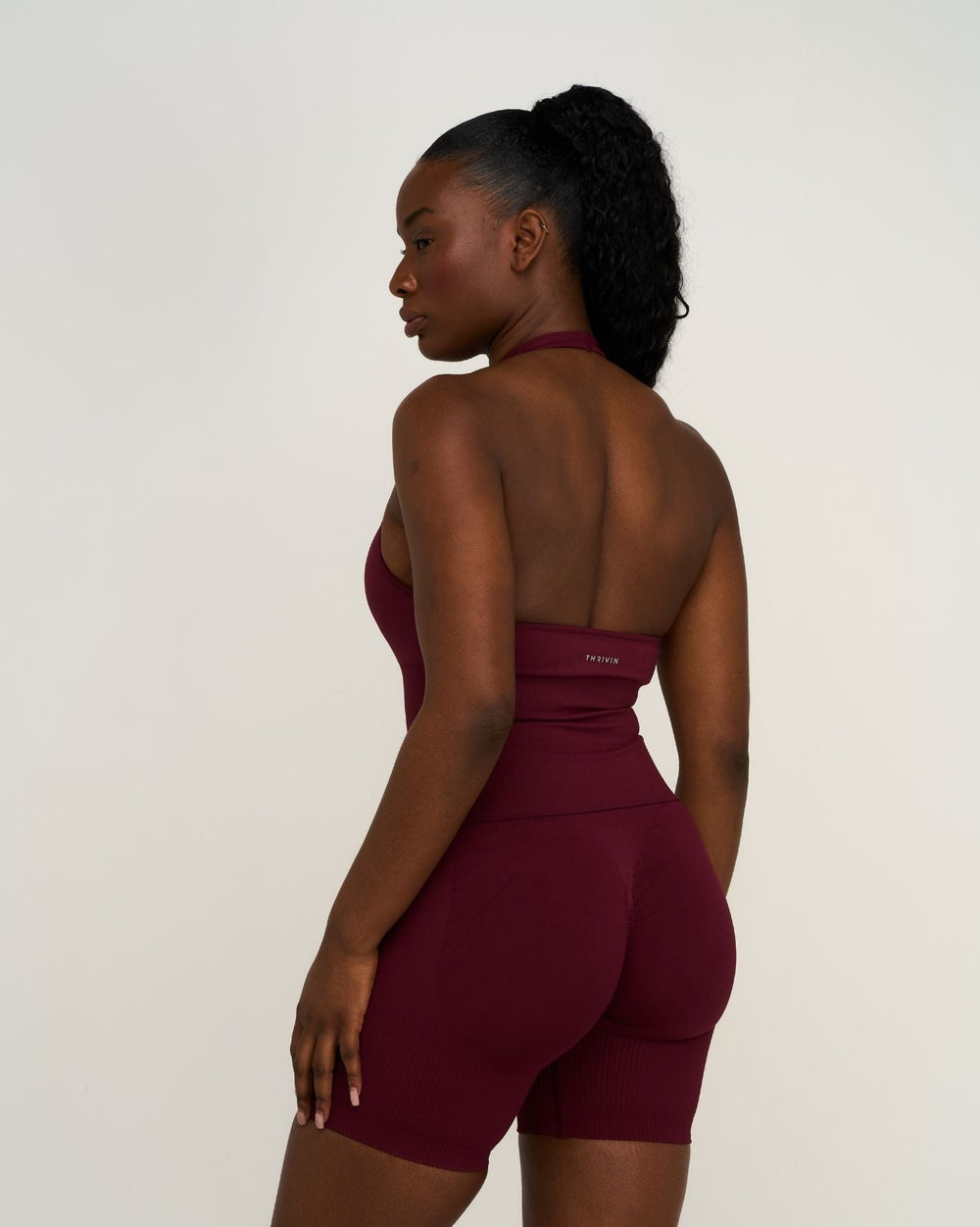 Elevate™ Sculpting Seamless Halterneck Top | Merlot