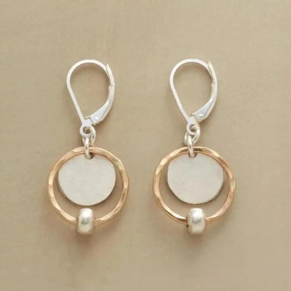 Stylish Gold and Silver Pearl Earrings — image 1