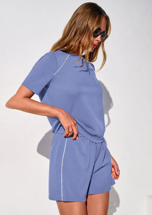 Osonn Sweatsuits Women 2 Piece Outfit Summer Lounge Shorts Sets Matching Spring Travel Beach Vacation Clothes