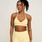 Elevate™ Sculpting Seamless Adjustable Halter Bra | Golden Butter