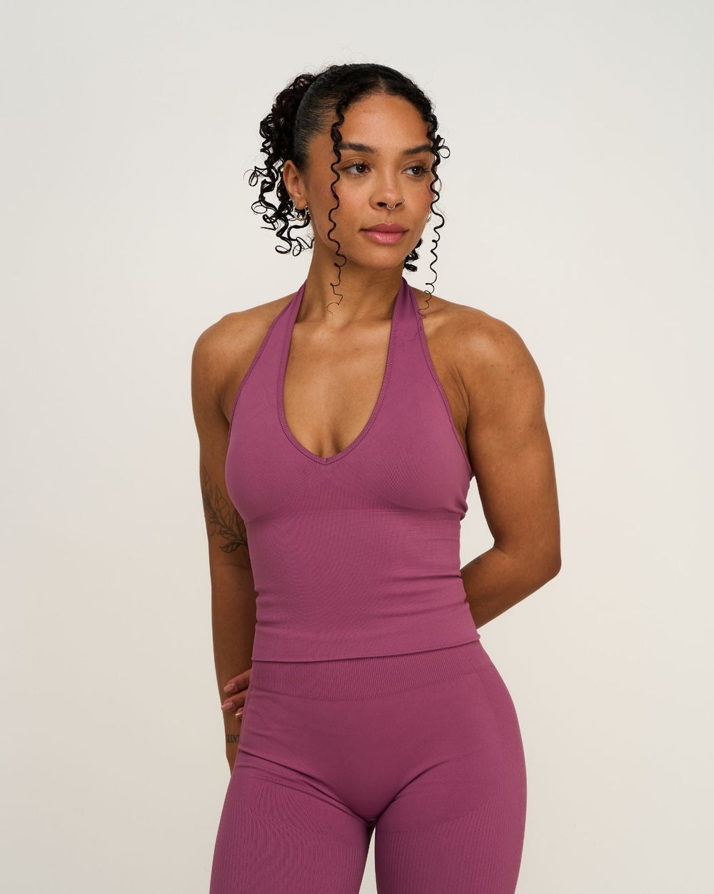 Elevate™ Sculpting Seamless Halterneck Top | Orchid Mauve